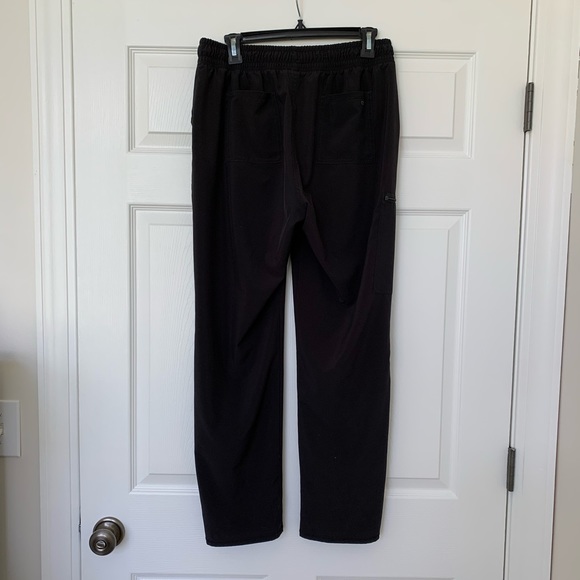 Allura Women's Black Mid Rise Drawstring Cargo Scrub Pants Style CKA184 - Picture 2 of 6